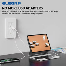 Load image into Gallery viewer, Universal 15 Amp Wall Outlet with Fast USB Charging - White Finish, Easy Install