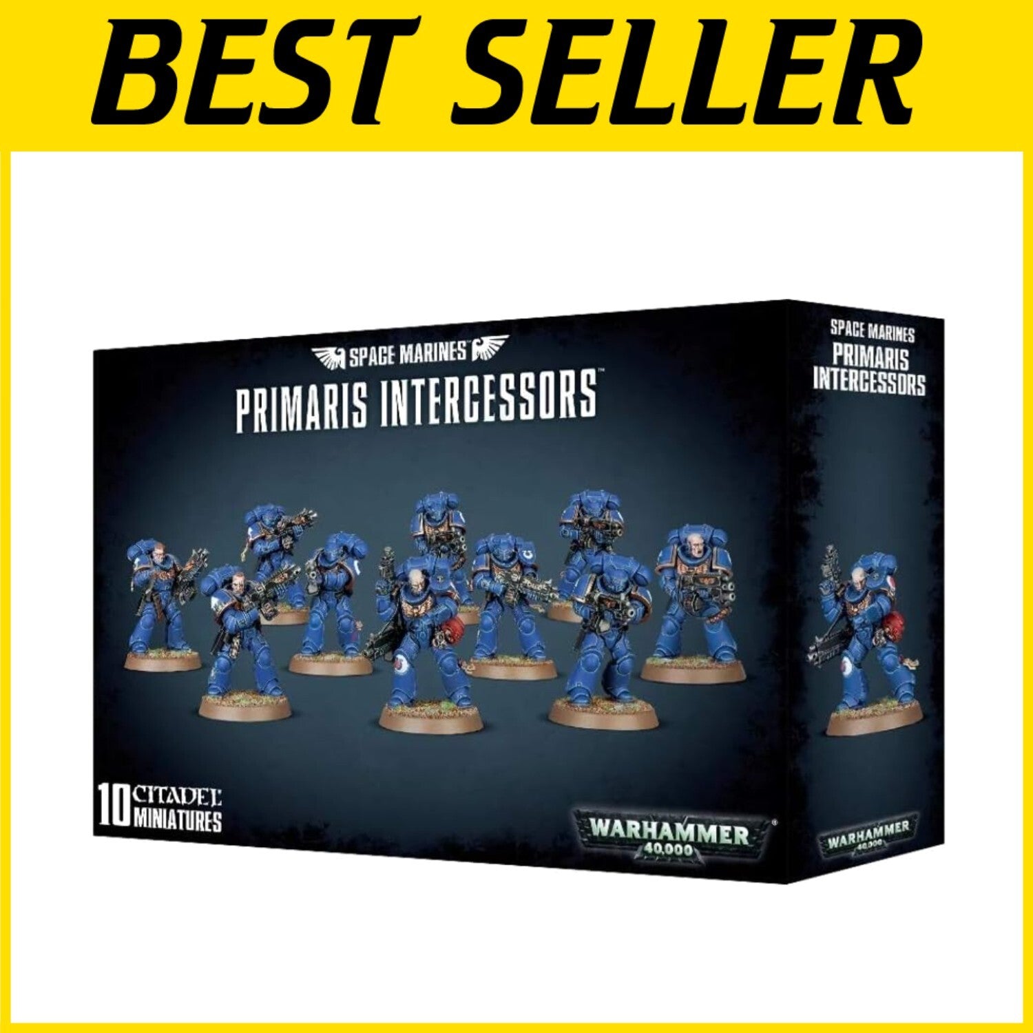 10-Piece Space Marines Primaris Intercessors Miniature Kit - Heroic Scale Fun
