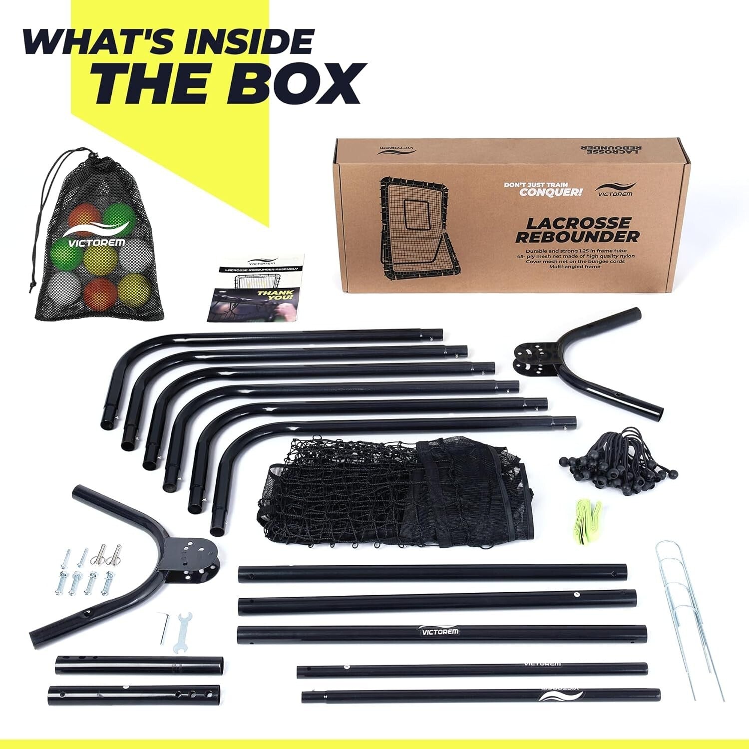 Durable 6x4 Ft. Rebounder Net for Lacrosse, Volleyball & Softball Training