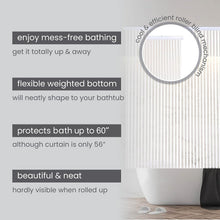 Load image into Gallery viewer, Space-Saving Waterproof Roller Blind Shower Curtain - 56"x95" Easy Installation