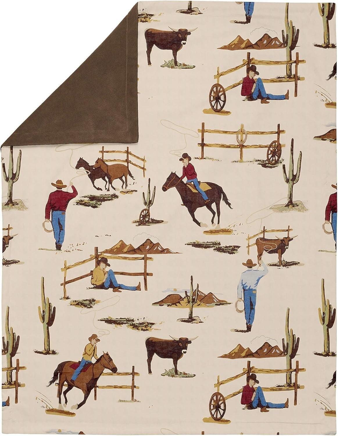 Soft Minky Baby Receiving Blanket with Horse Pattern - Ideal for Winter Travel