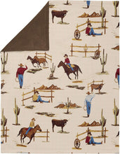 Load image into Gallery viewer, Soft Minky Baby Receiving Blanket with Horse Pattern - Ideal for Winter Travel