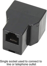 Load image into Gallery viewer, 50 Pack RJ12 6P6C Female-to-Female Telephone Line Splitters - Clear Connection