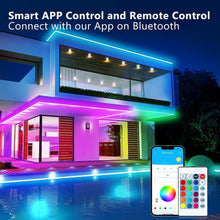 Load image into Gallery viewer, Multicolor Waterproof LED Rope Lights - App Control &amp; Music Sync for Outdoor Fun