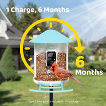 Load image into Gallery viewer, Solar-Powered Bird Feeder Camera with AI Species Recognition &amp; Cloud Storage