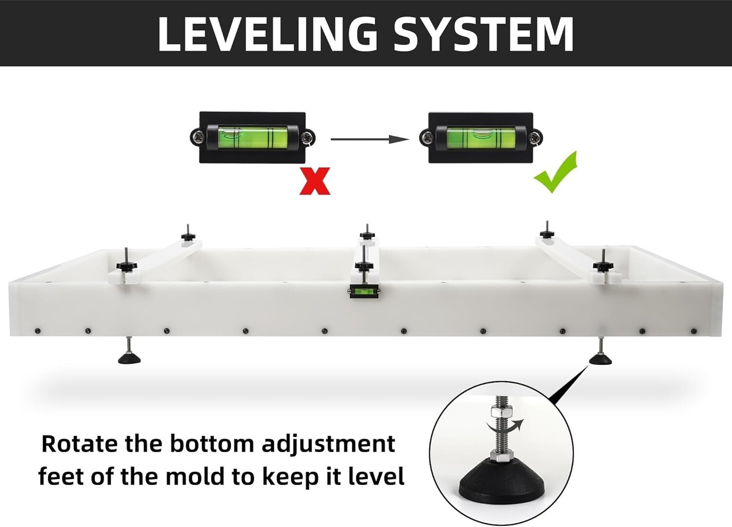 48x24x3 High-Temp Resistant Epoxy Resin Mold with Easy Demoulding Features