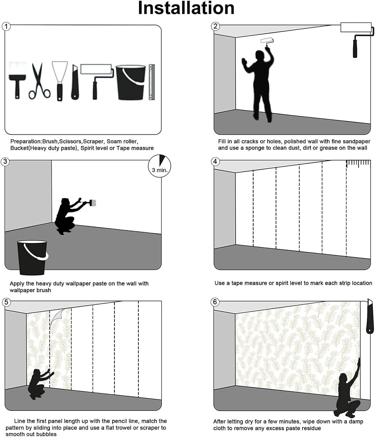 Elegant Botanical Silk Mural Wallpaper - Waterproof, Non-Adhesive, 195" x 120"