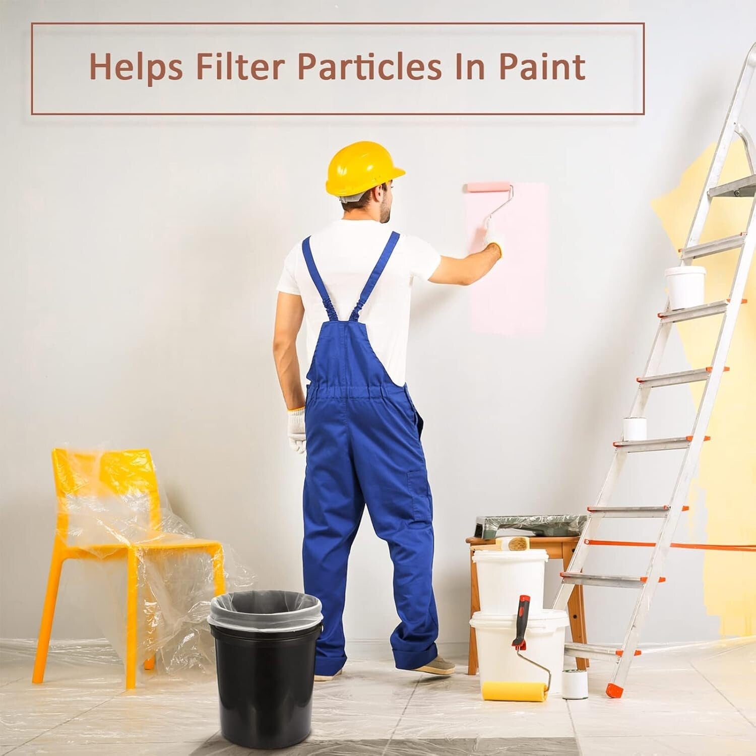 200 Fine Mesh Paint Strainer Bags with Elastic Tops - Smooth Painting Solution