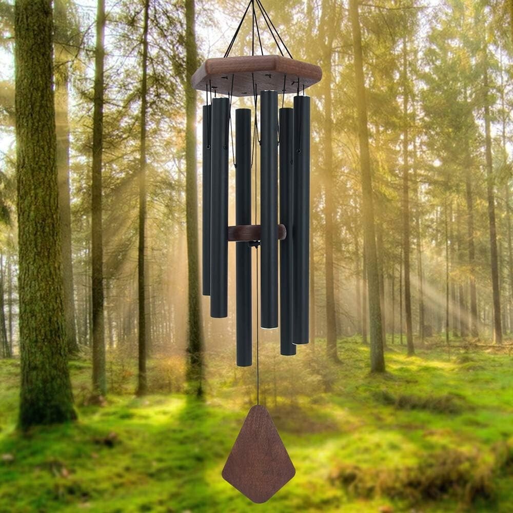 Elegant 30" Indoor/Outdoor Wind Chimes - Musical Home Decoration with Beech Wood