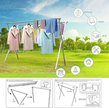 Load image into Gallery viewer, Adjustable Stainless Steel Drying Rack for Indoor/Outdoor Use, 320lbs Capacity