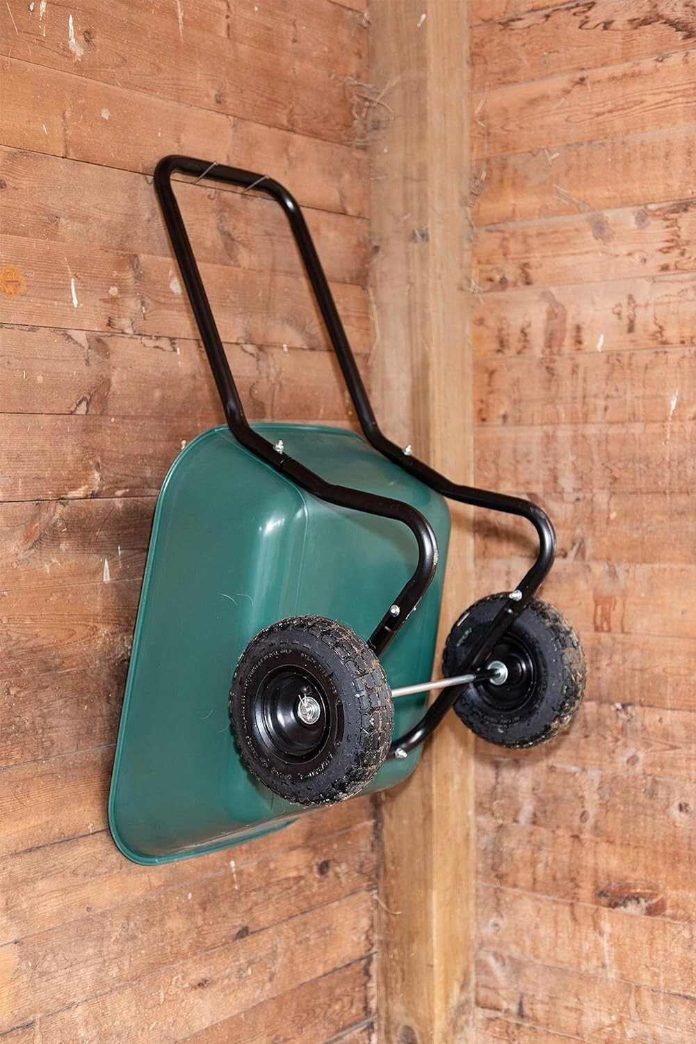 Durable 300 lb Capacity Garden Barrow with Pneumatic Wheels for Easy Transport