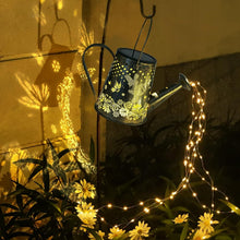Load image into Gallery viewer, Charming 2 Pack Solar Watering Can Lights with Shepherd Hooks – Outdoor Decor