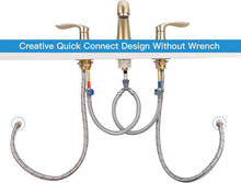 Load image into Gallery viewer, Luxury Brushed Gold Bathroom Sink Faucet with Two Handles &amp; High-Arc Spout