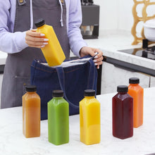 Load image into Gallery viewer, Reusable 16oz Clear Plastic Bottles with Caps - Perfect for Juicing &amp; Smoothies