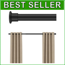 Load image into Gallery viewer, Heavy-Duty Adjustable Tension Curtain Rod 42-123in - No Drill &amp; Anti-Slip Design