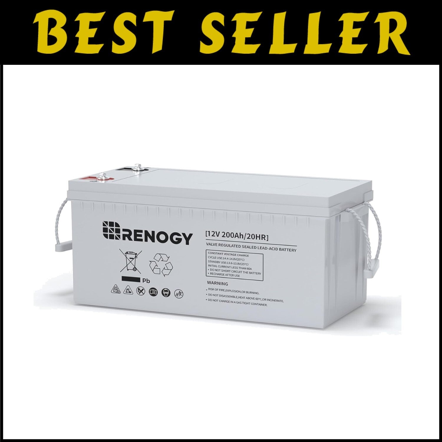 12V Deep Cycle Battery for RV & Off-Grid Systems - Lightweight & 200Ah Capacity