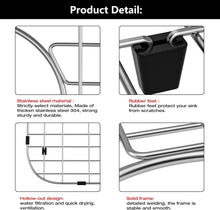 Load image into Gallery viewer, Multifunctional Stainless Steel Sink Rack Set - Draining Grids for Double Sinks