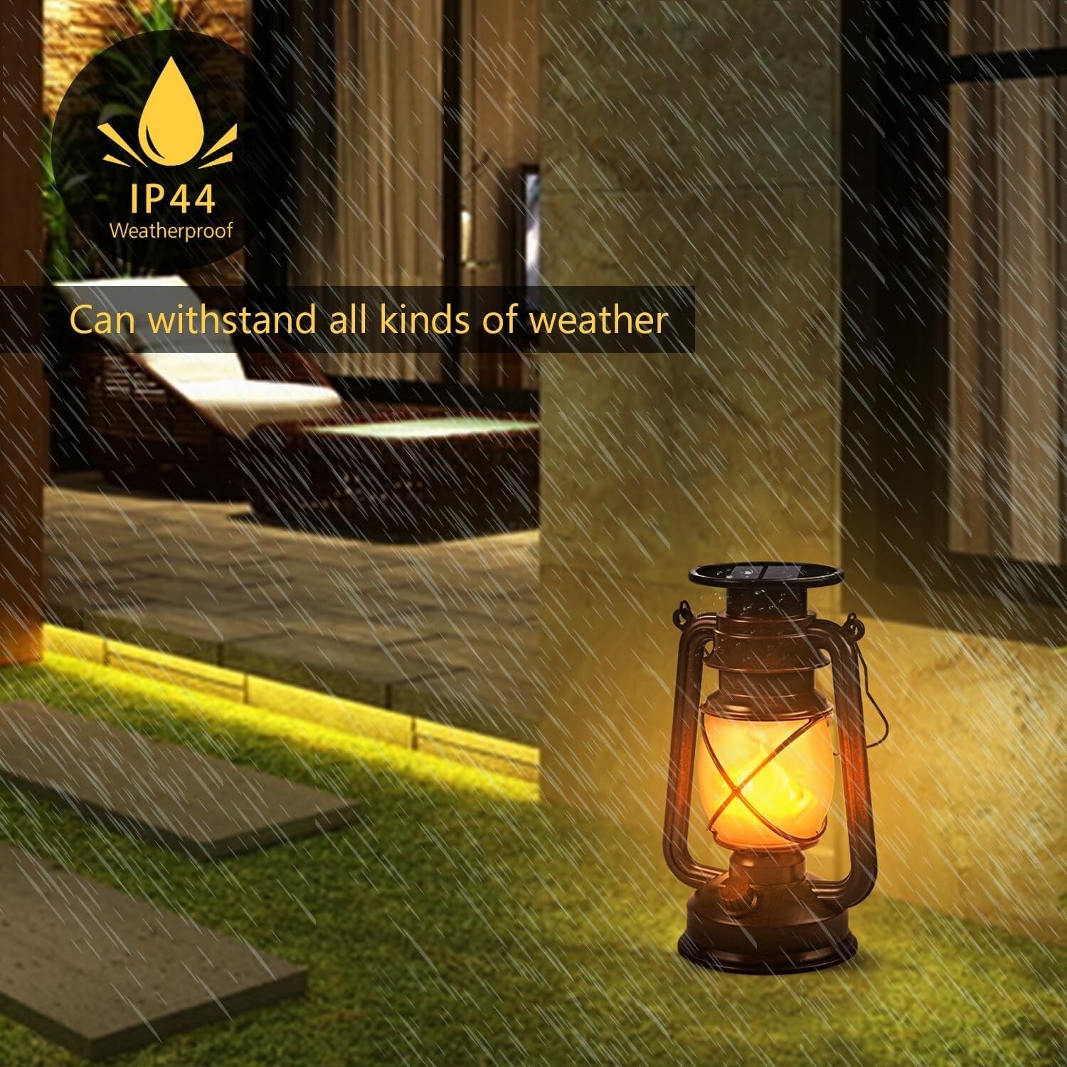 Elegant Solar Lanterns for Table and Patio - Waterproof 2-Pack with Warm Glow