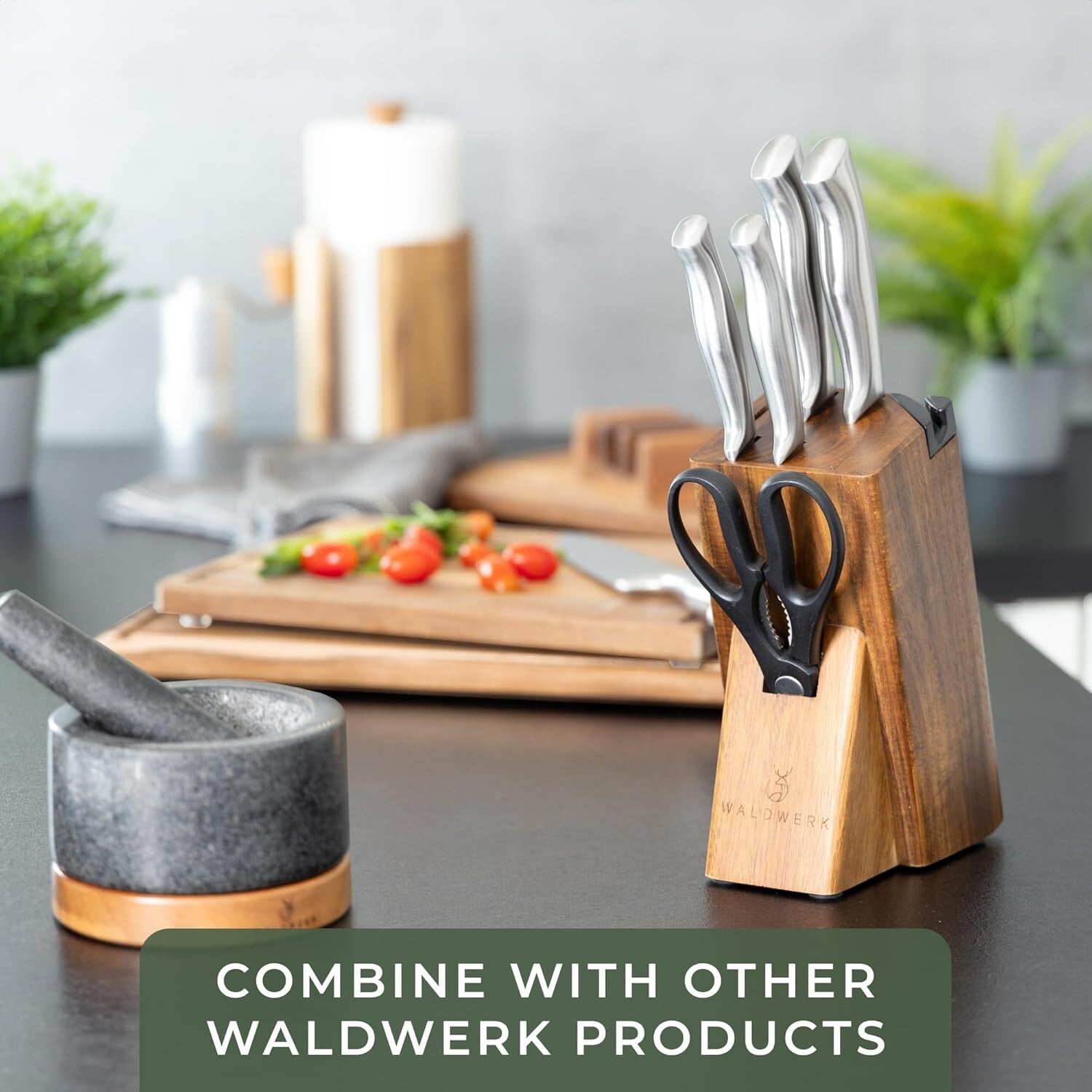 Chef’s Choice: 7-Piece Knife Block Set with Integrated Sharpener and Scissors
