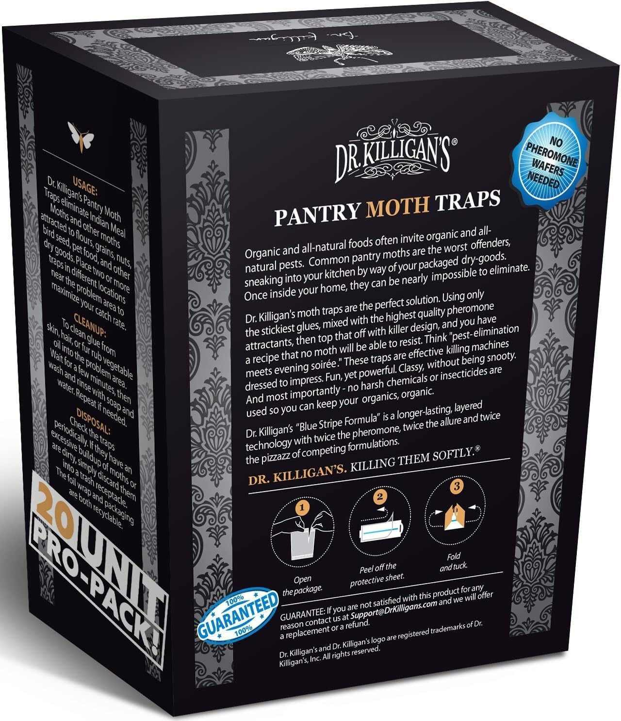 20 Pack Double Potent Pheromone Pantry Moth Traps - Industrial Design & Easy Use