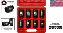 Load image into Gallery viewer, Durable 1/2-Inch Drive Deep Impact Socket Set - 8 Pieces with Storage Case
