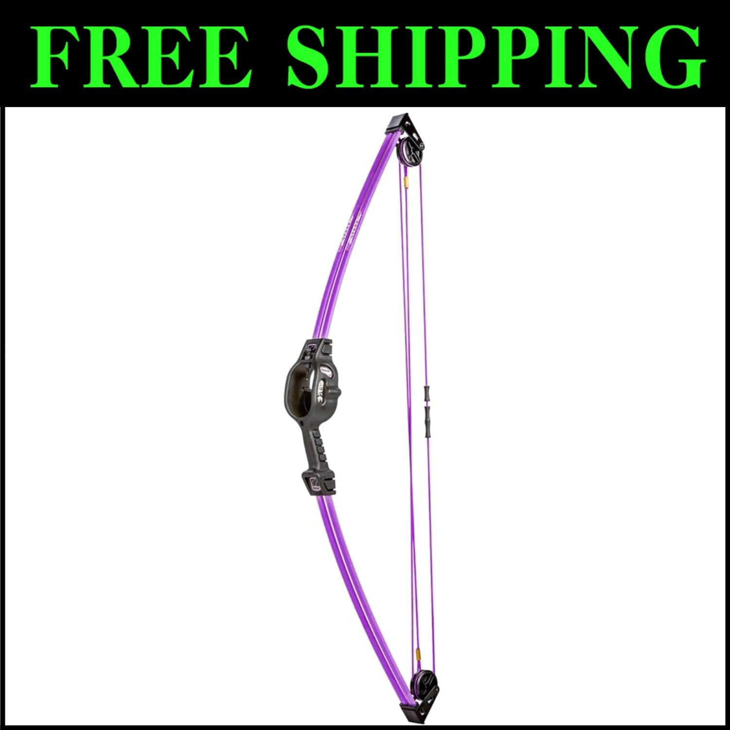 Lightweight Youth Bow Set with Whisker Biscuit, Ideal for Ages 5-10 - Flo Purple