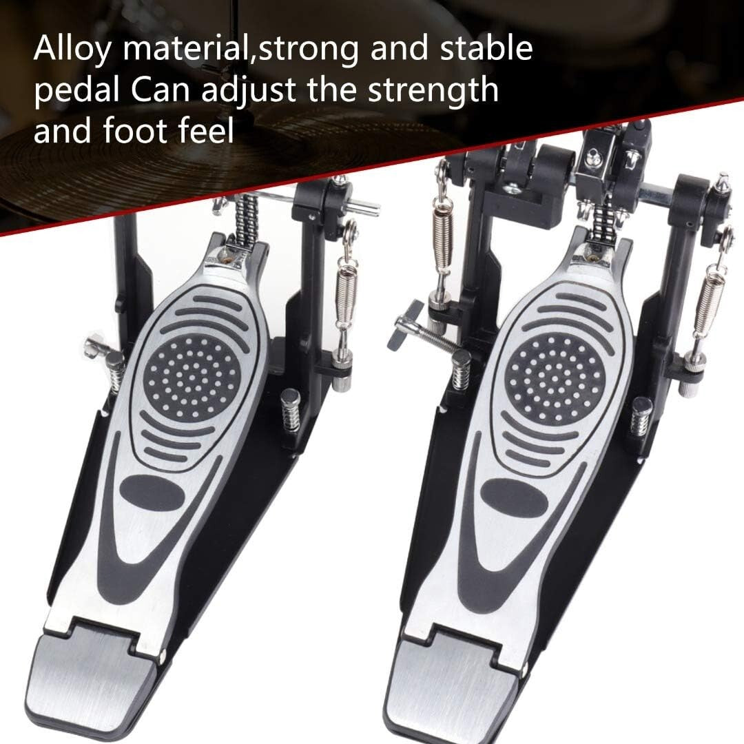 Adjustable Double Kick Drum Pedal with Non-Slip Design for Practicing Drummers