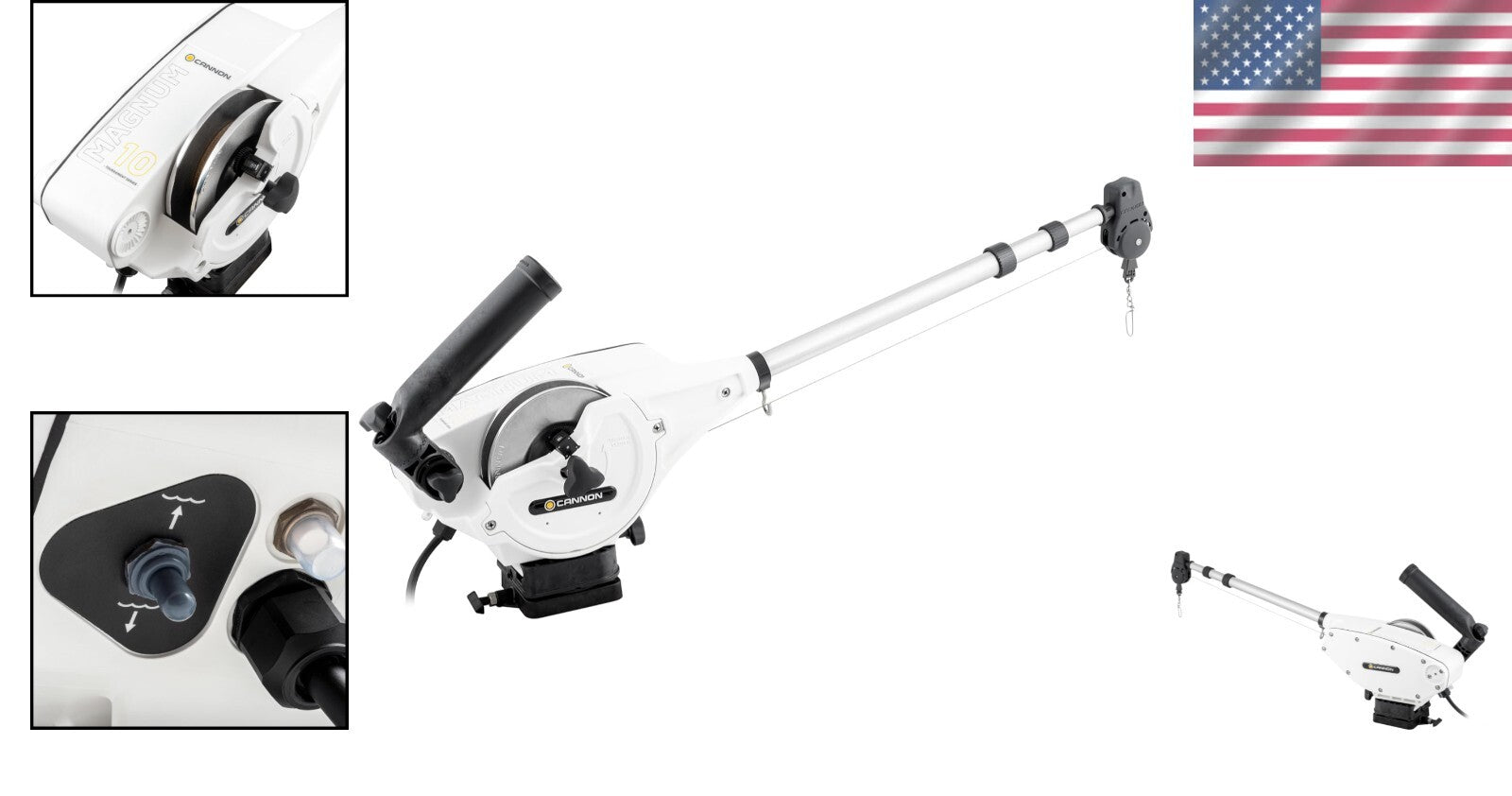 Stainless Steel Electric Downrigger with 24-53" Adjustable Boom for All Fishing