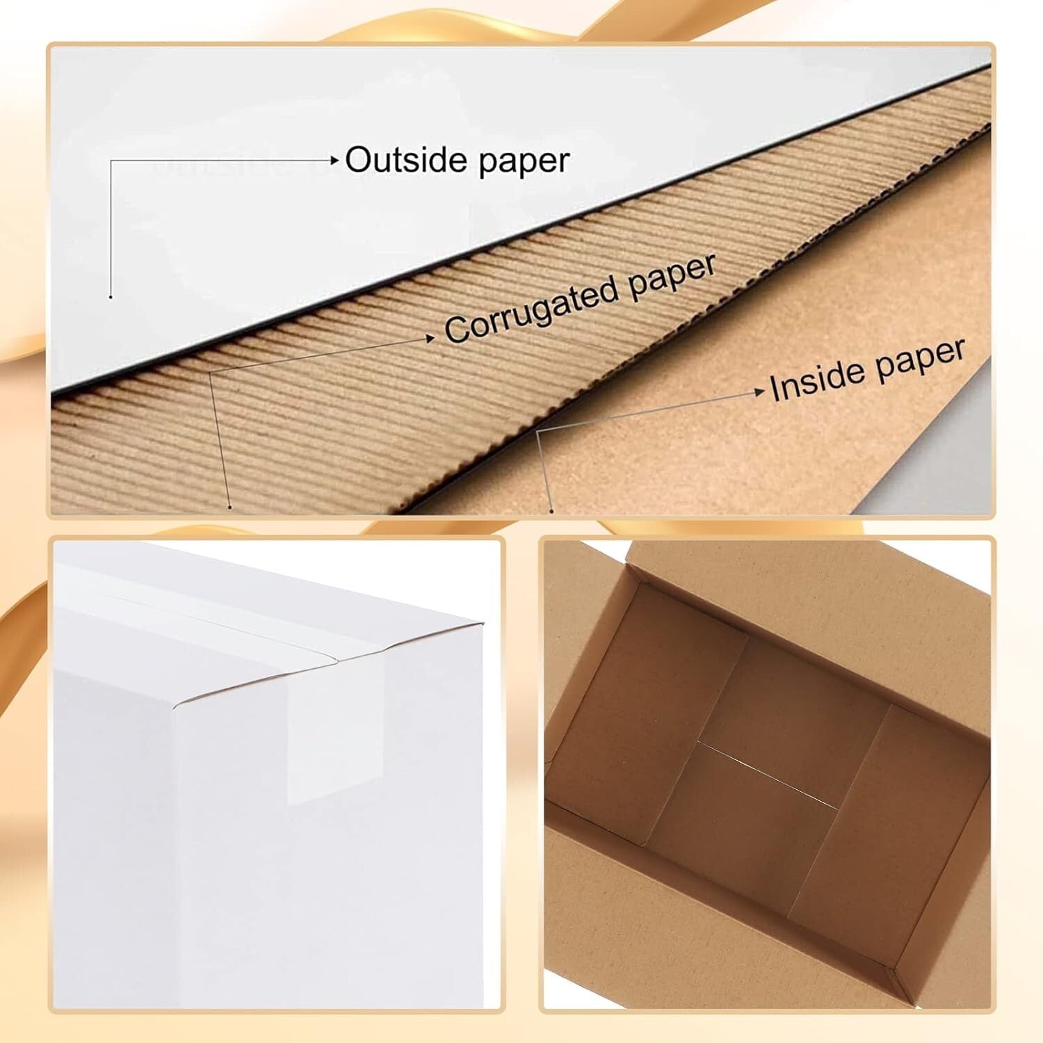Easy-Assembly 40-Pack 10x6x6 Shipping Boxes - Recyclable Cardboard Solution