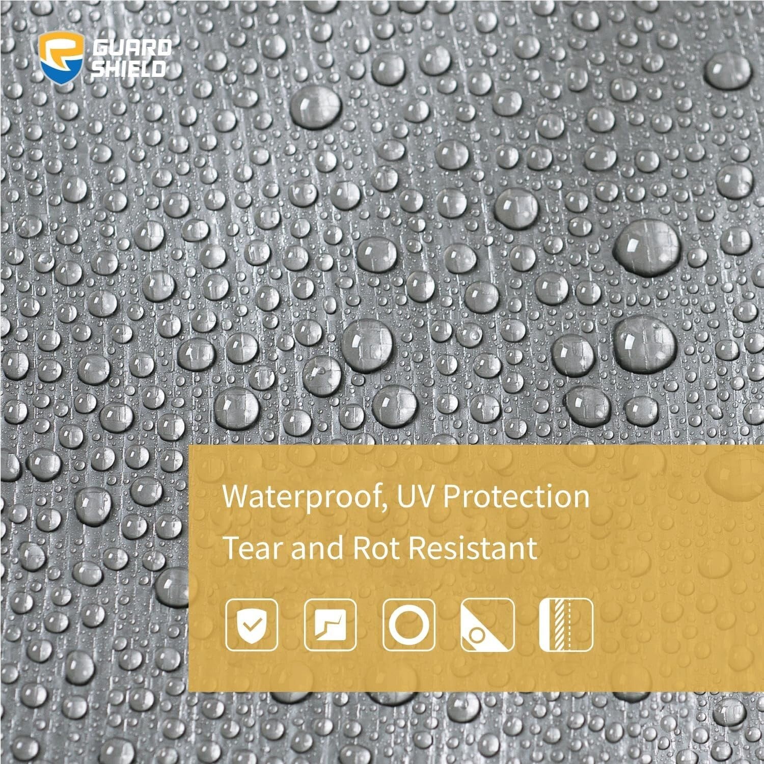 16x20 Heavy Duty Waterproof Tarp - Silver/Black Polyethylene Multi-Purpose Cover