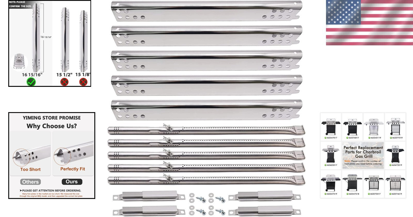 Durable Char-Broil Performance Grill Burners & Heat Plates - Upgrade Your Grill