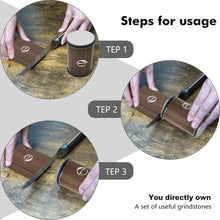 Load image into Gallery viewer, Portable Diamond Knife Sharpener with Leather Strop: Elevate Your Kitchen Skills