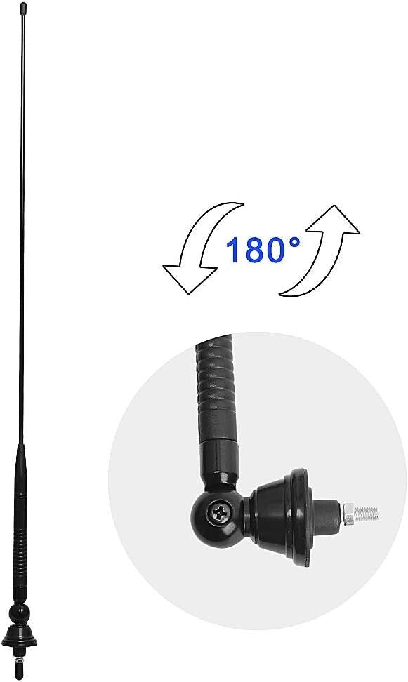 Durable 26.5-Inch Black Marine Radio Antenna for Cars & Boats – 15 Mile Range