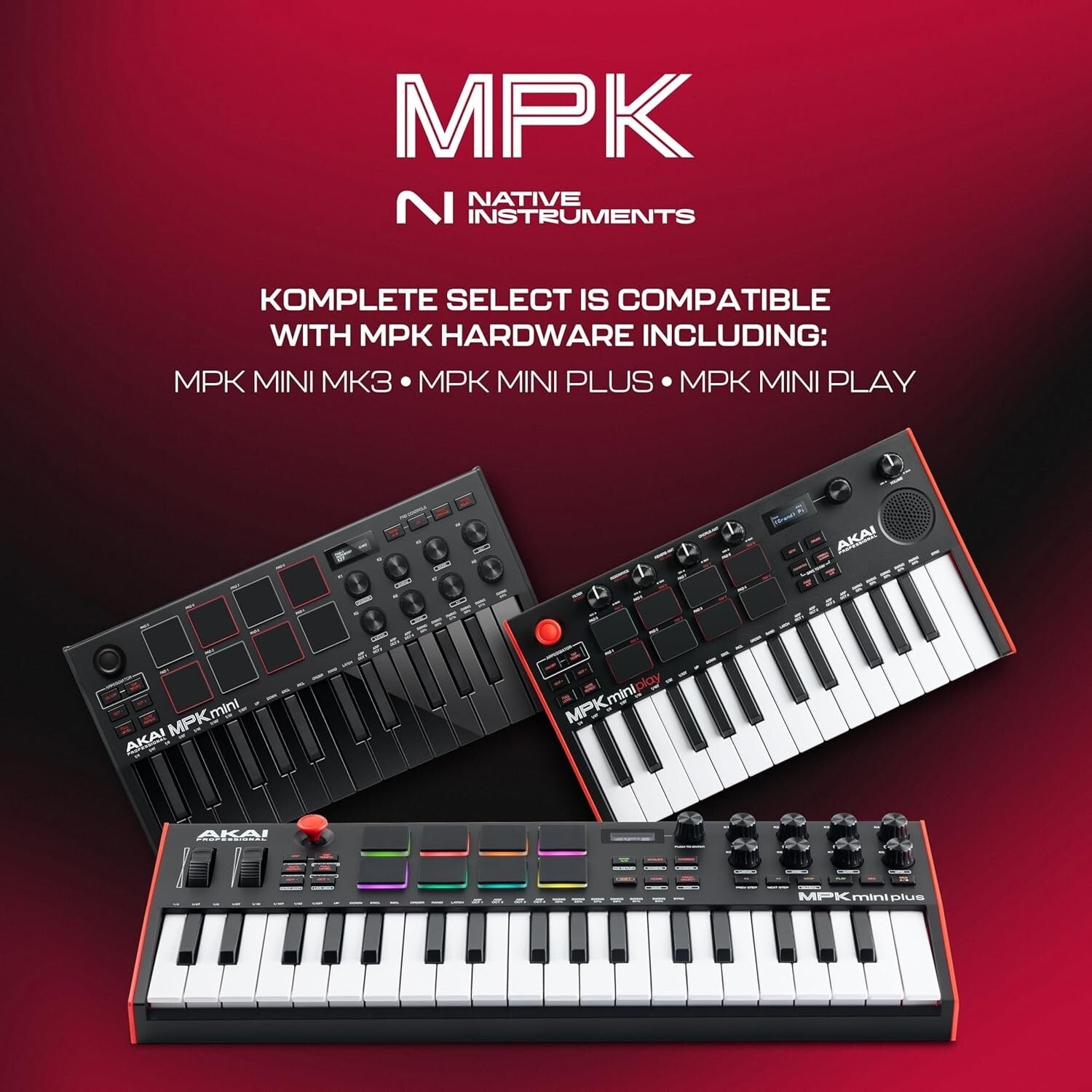 MPK Mini MK3 USB MIDI Controller - 25 Keys, Joystick, and Sound Library Access