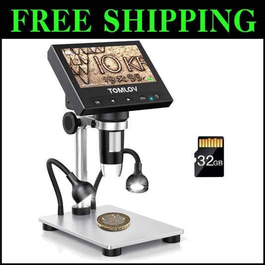 4.3" LCD USB Microscope with 1000X Magnification – Ideal for Science Exploration