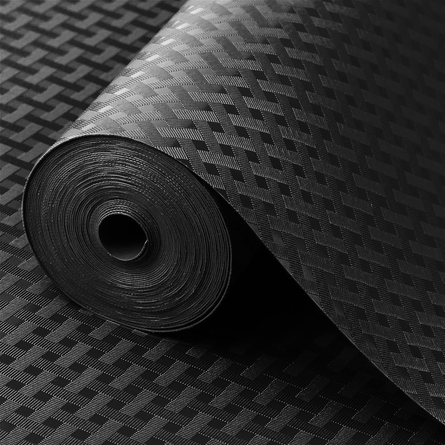 Diagonal Pattern Non-Adhesive Shelf Liner - Durable Kitchen & Cabinet Protection