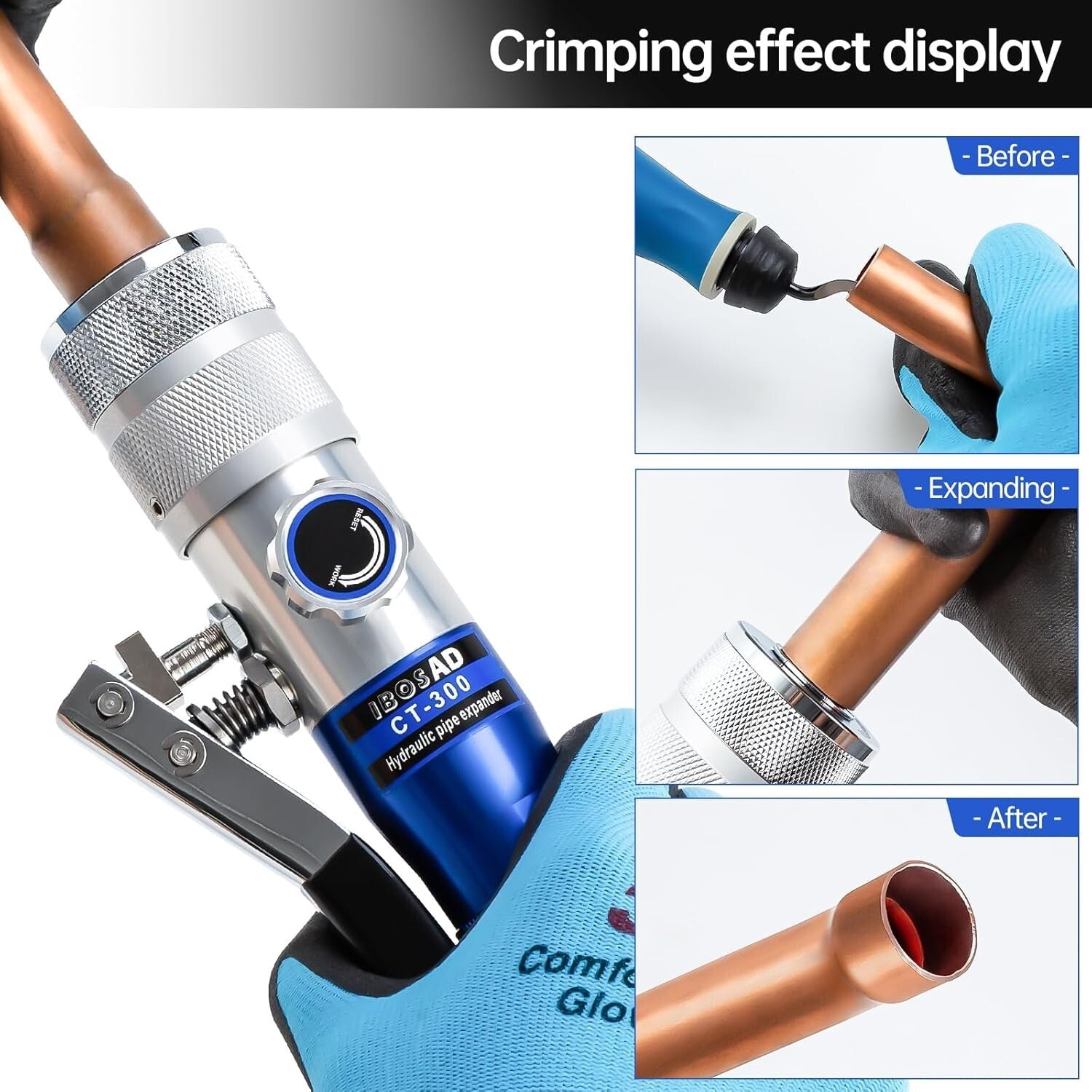 Durable Hydraulic Swaging Kit for Easy Expansion of Copper and Aluminum Tubing