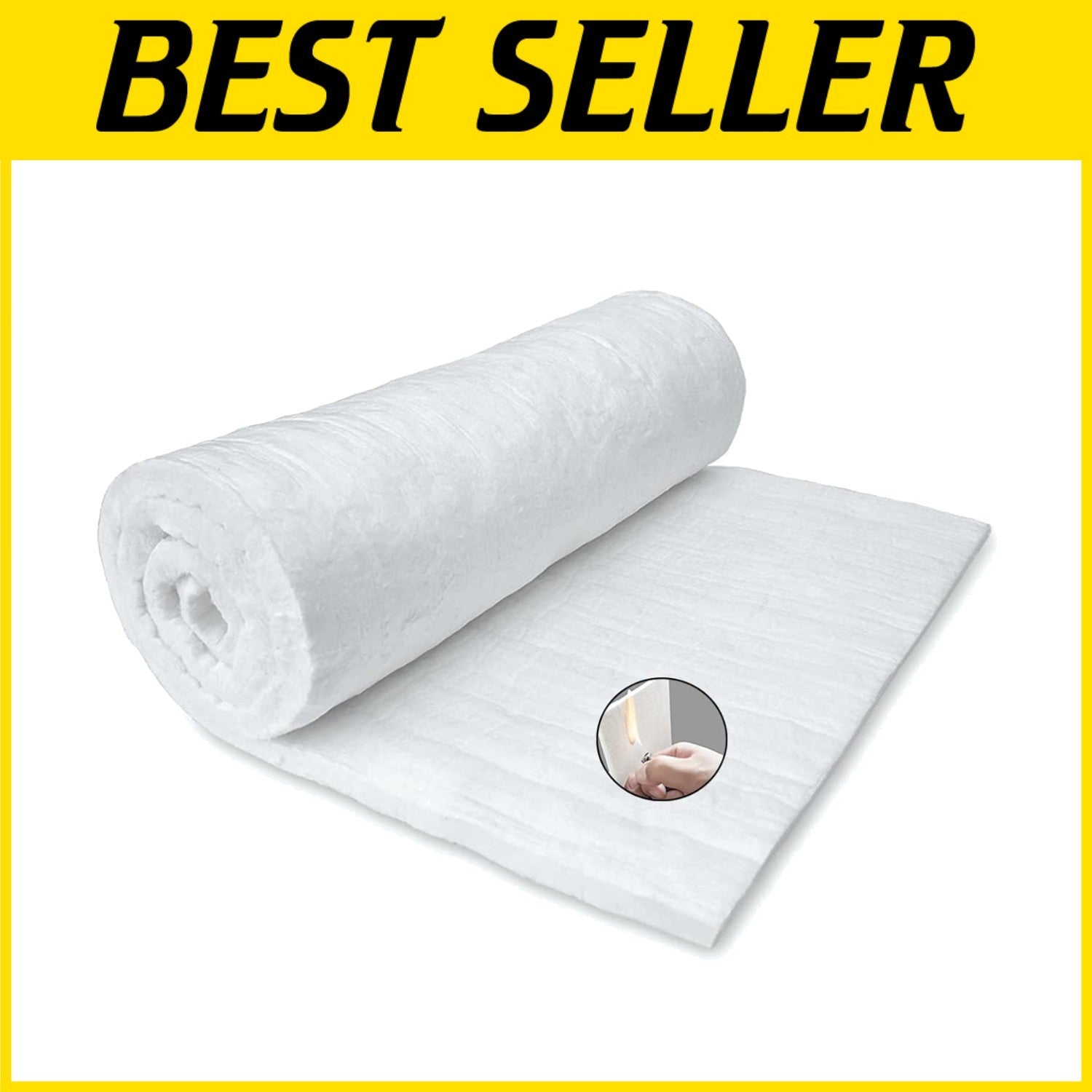 10 sq. ft. Heavy-Duty Fireproof Ceramic Fiber Blanket for Ovens and Furnaces