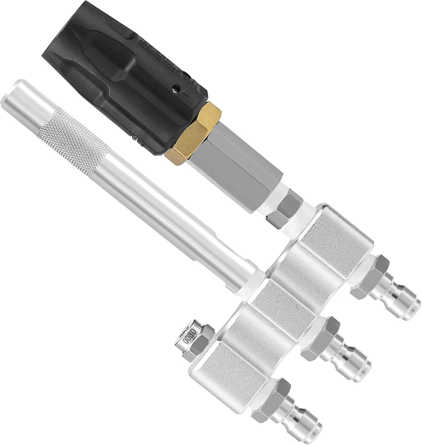 Stainless Steel M5 Twist Nozzle with Shooter Tip - Efficient Pressure Cleaning