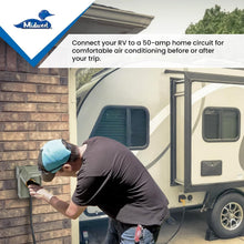 Load image into Gallery viewer, Weatherproof 50A RV Outlet with GFCI - Safe Temporary Power Supply Solution