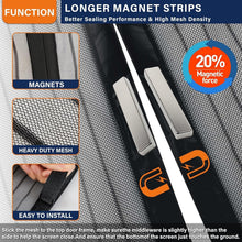 Load image into Gallery viewer, Magnetic Screen Door Mesh - Keep Bugs Out, Easy Install for 72x80 Inch Doors