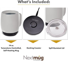 Load image into Gallery viewer, Premium 14 oz Self-Heating Coffee Mug with Ergonomic Design &amp; Charging Coaster