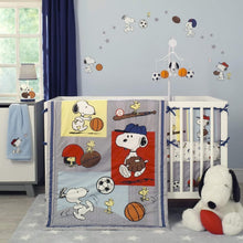 Load image into Gallery viewer, Soft and Stylish Snoopy 3-Piece Bedding Set for Boys’ Crib - Fun Design