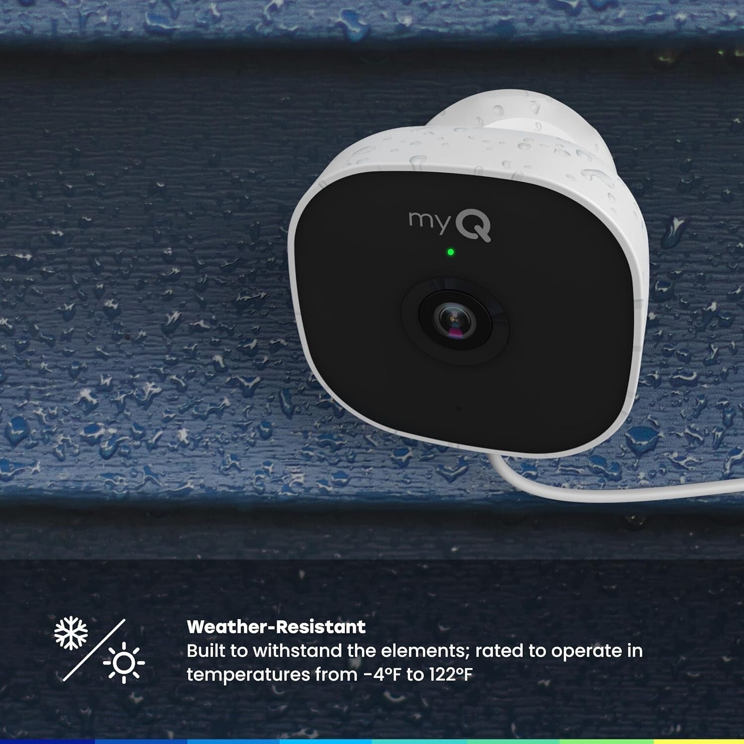 Weatherproof myQ Smart Camera - 1080p HD, Motion Detection & Smartphone Control