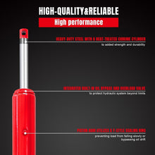 Load image into Gallery viewer, 8 Ton Hydraulic Long Ram with Single Piston Pump - Versatile Clevis Base, Red
