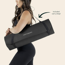 Load image into Gallery viewer, Comfortable Non-Slip 1" Thick Yoga Mat for Men &amp; Women - Includes Carry Strap