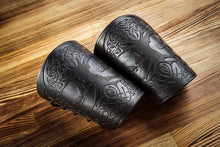 Load image into Gallery viewer, Viking Cosplay Leather Armguards with Yggdrasil Design - Authentic Renaissance