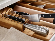 Load image into Gallery viewer, Set of 2 Bamboo 2-Tier Knife Organizers - Stylish Kitchen Storage Solution