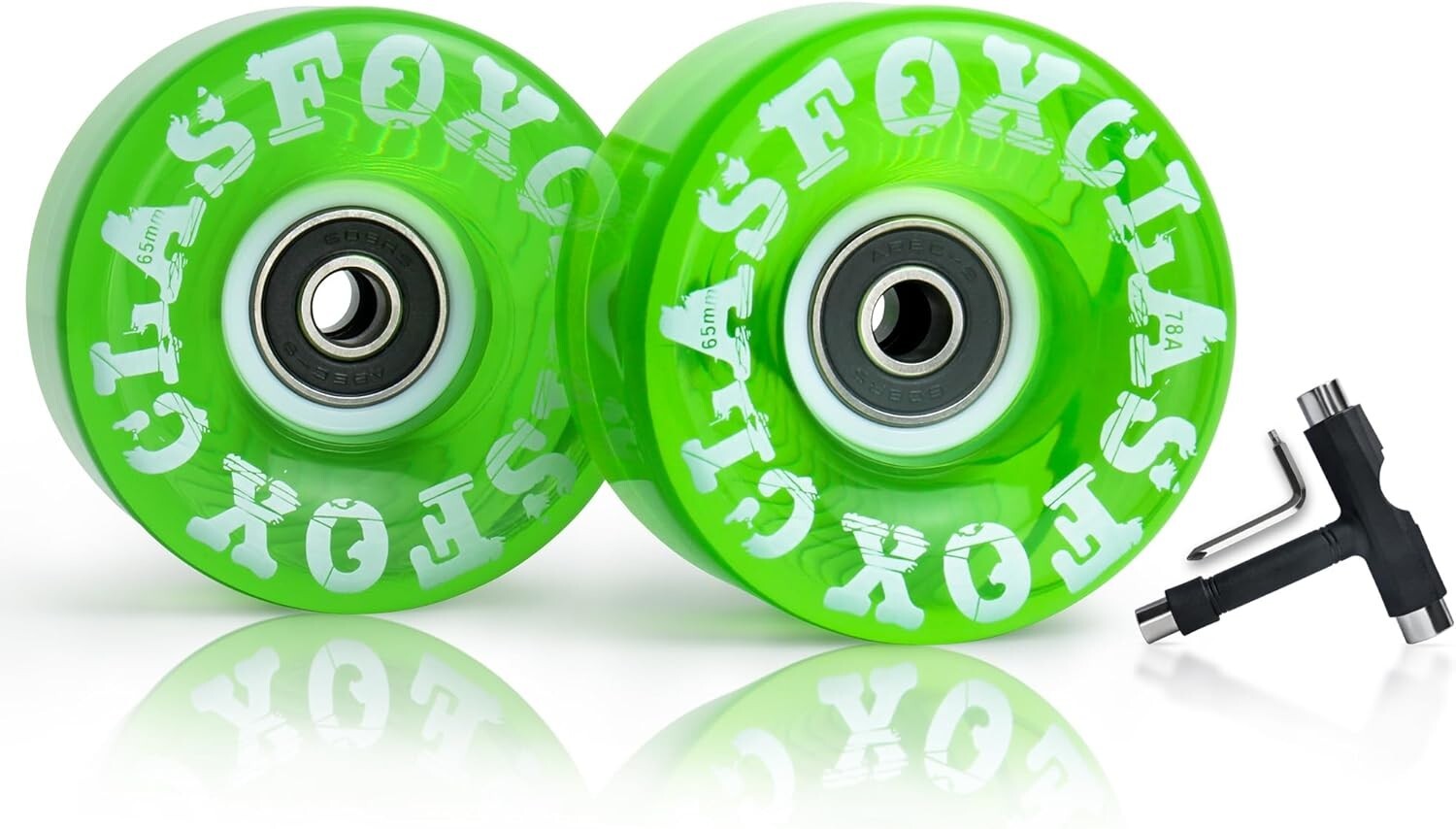 Durable 78A Indoor/Outdoor Roller Skate Wheels with High-Quality ABEC-9 Bearings