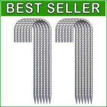 Load image into Gallery viewer, Versatile Heavy Duty 12" Rebar Stakes - Easy to Use for Secure Ground Anchoring